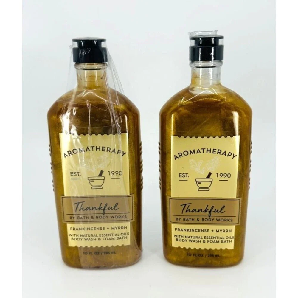 Bath & Body Works Aromatherapy Thankful Frankincense + Myrrh Body Wash Lot of 2